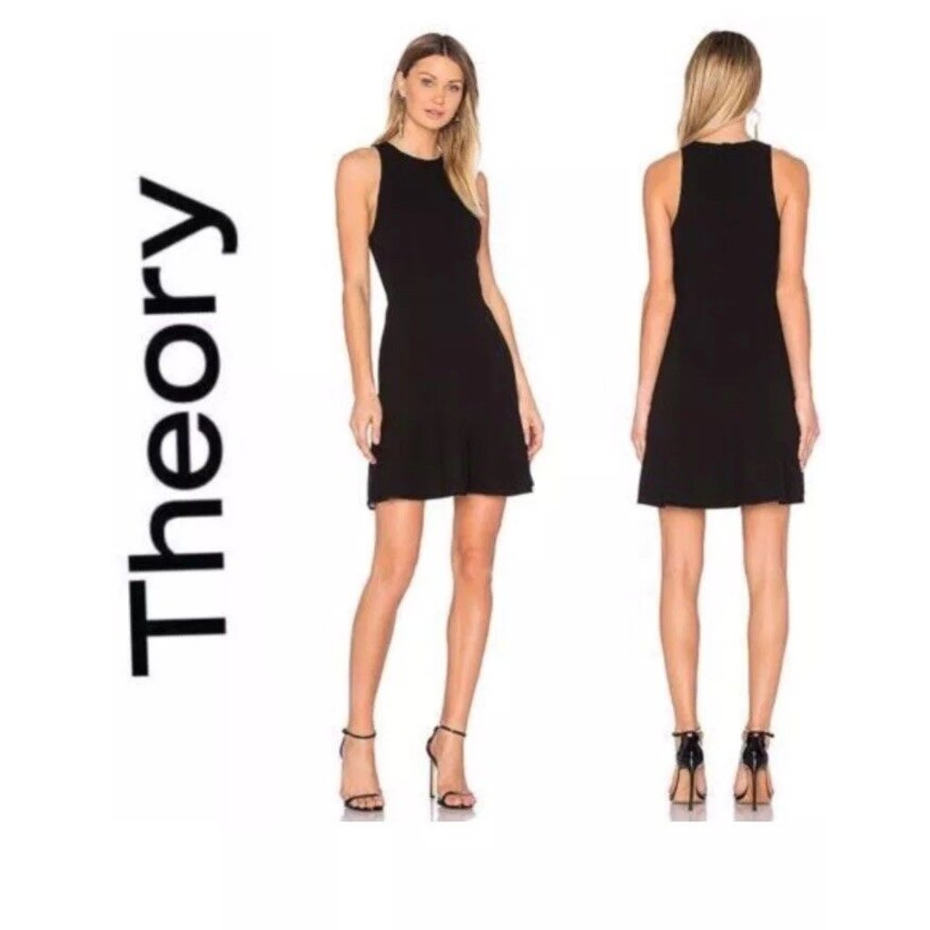 Nwt Black & White Theory Felicitina Fit & Flare Dress Size 12